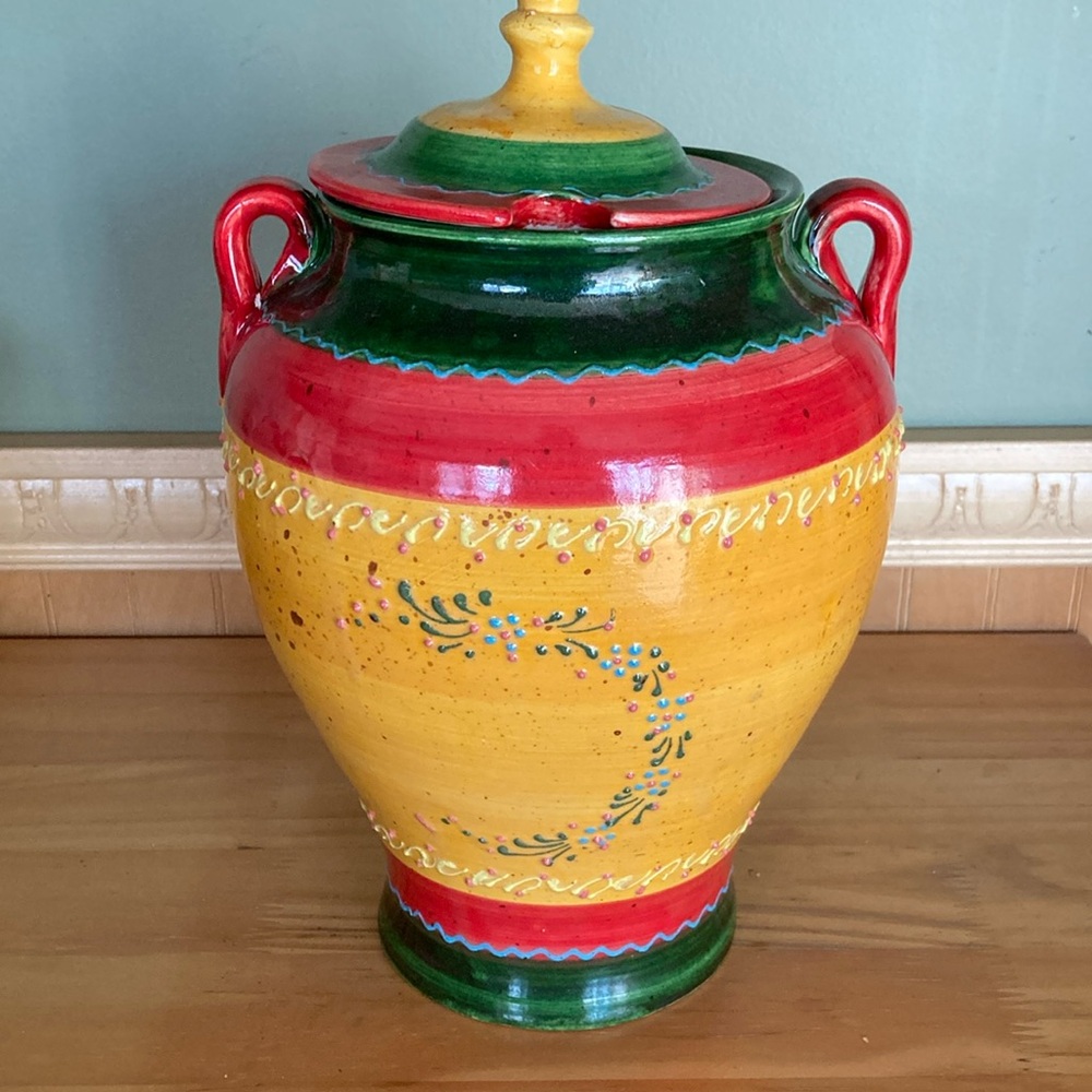Spanish ceramic jar - Hand made in Spain